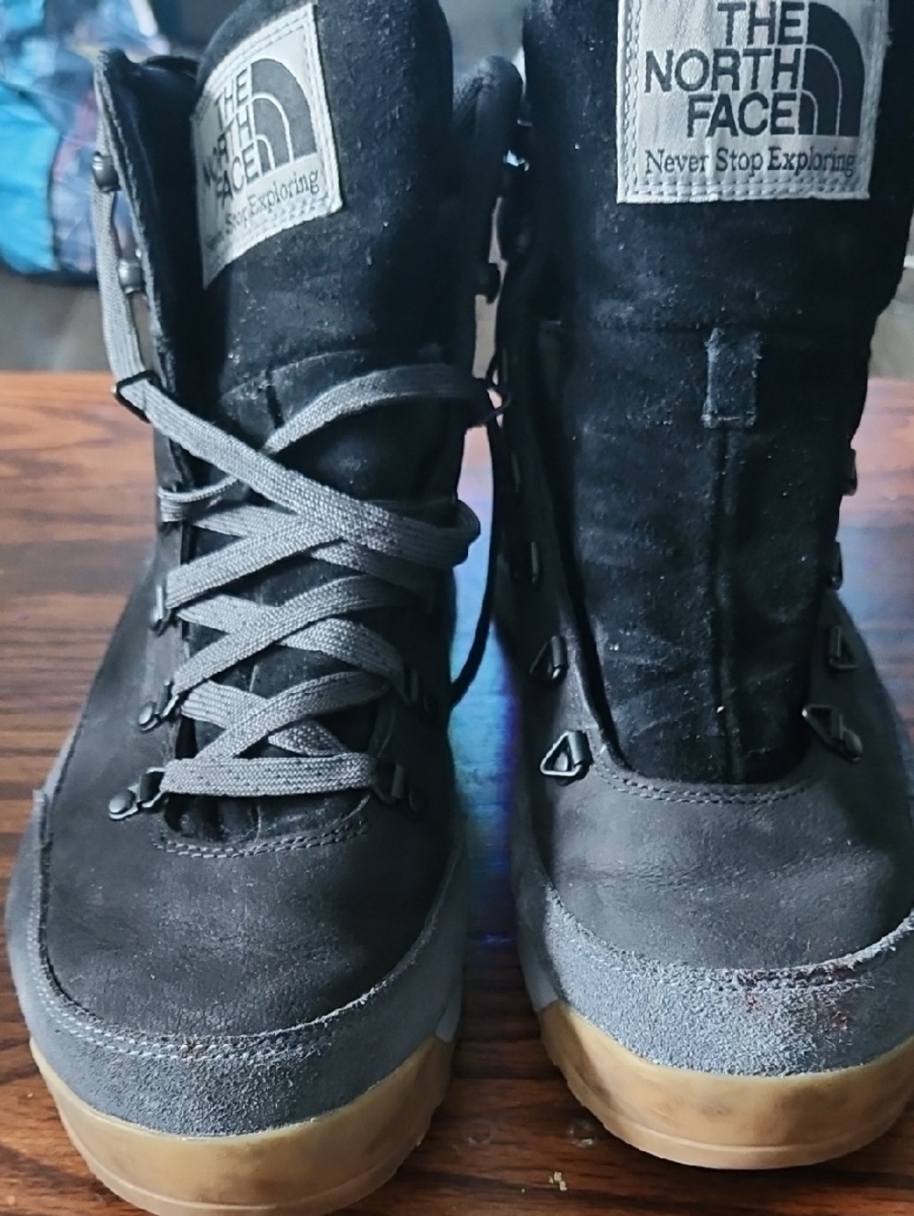 The North Face Black Suede Lace-Up Boots with Gum Outsole